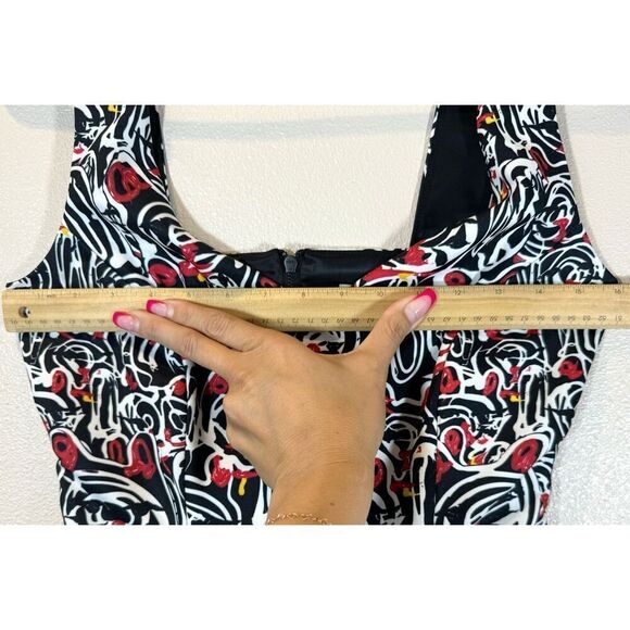 Adolfo Dominguez Abstract Open Back Sleeveless Women's Midi Dress Small - Picture 9 of 10
